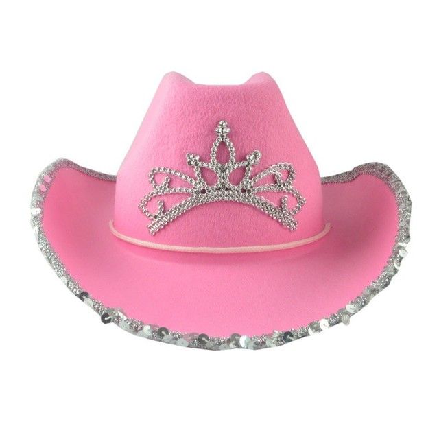 Pink Cowboy Cowgirl Hat  - Western -  Tiara Cowgirl"