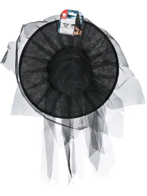 Witch's Hat, Black with Netting