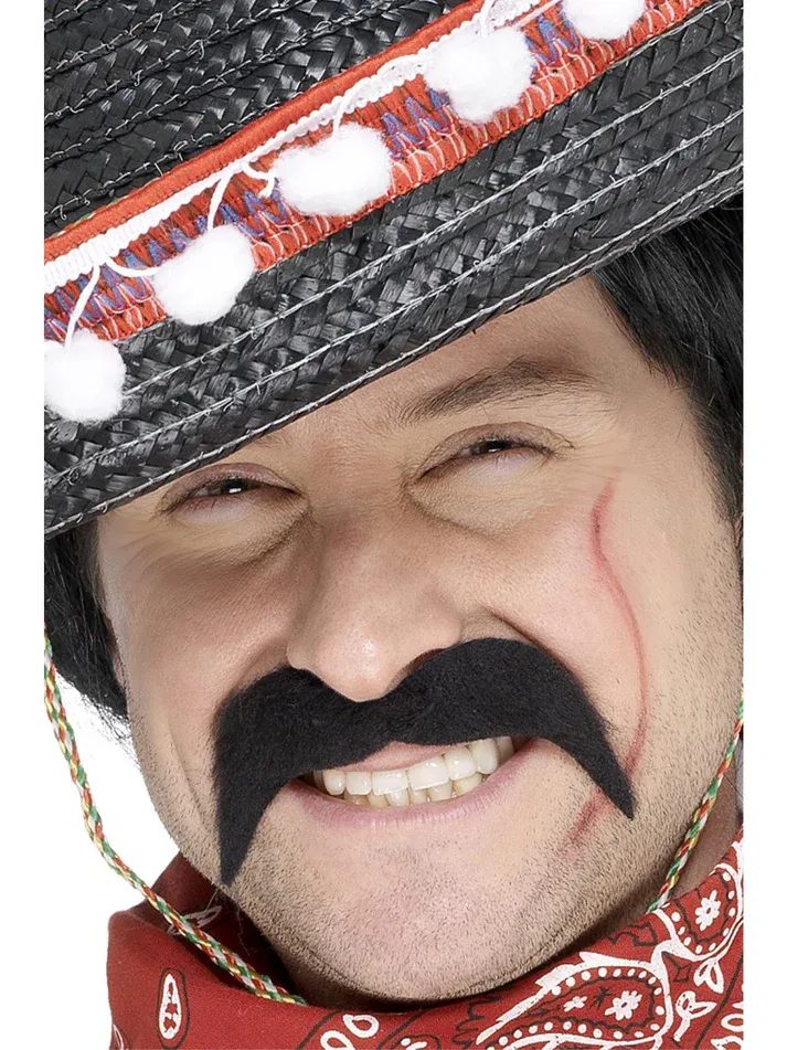 Mexican Bandit Tash, Black Self-Adhesive