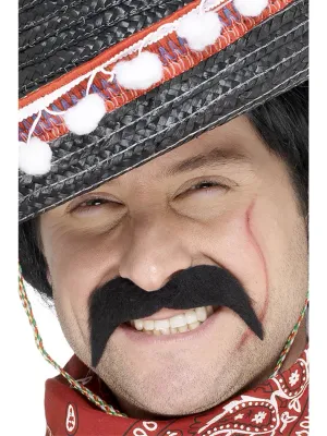 Mexican Bandit Tash, Black Self-Adhesive