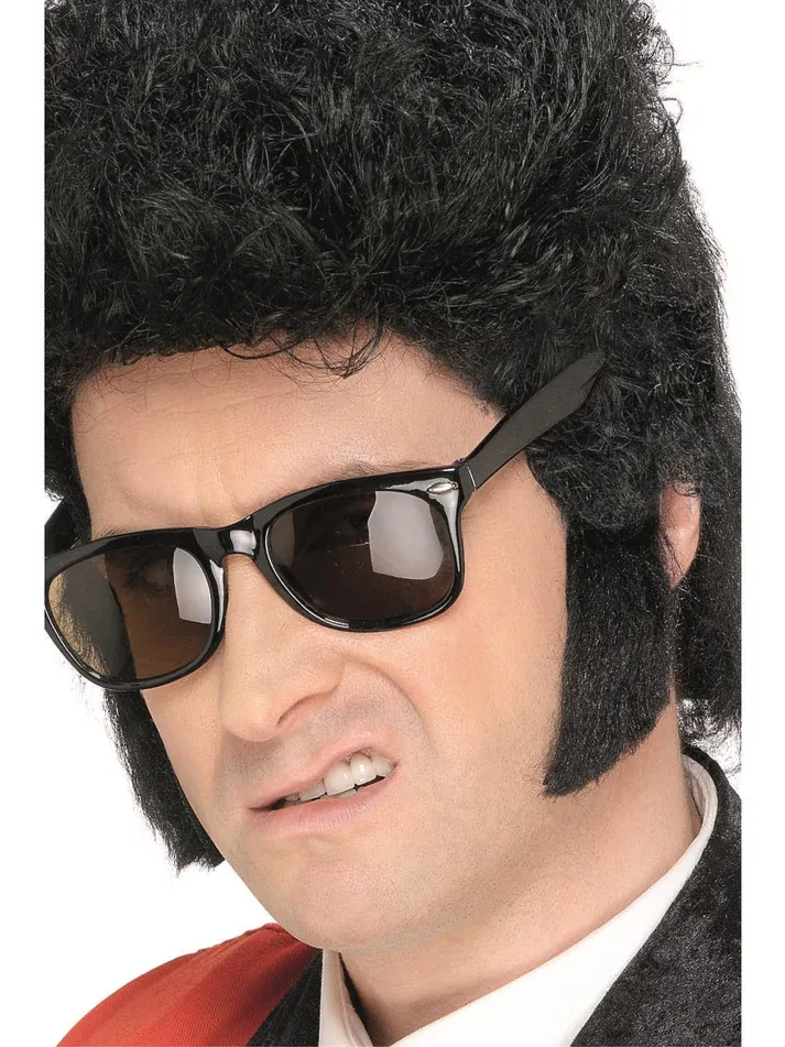 Teddy Boy Sideburns, Black Self Adhesive