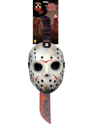 Friday the 13th - Jason Voorhees  - Set - Mask &amp; prop machete