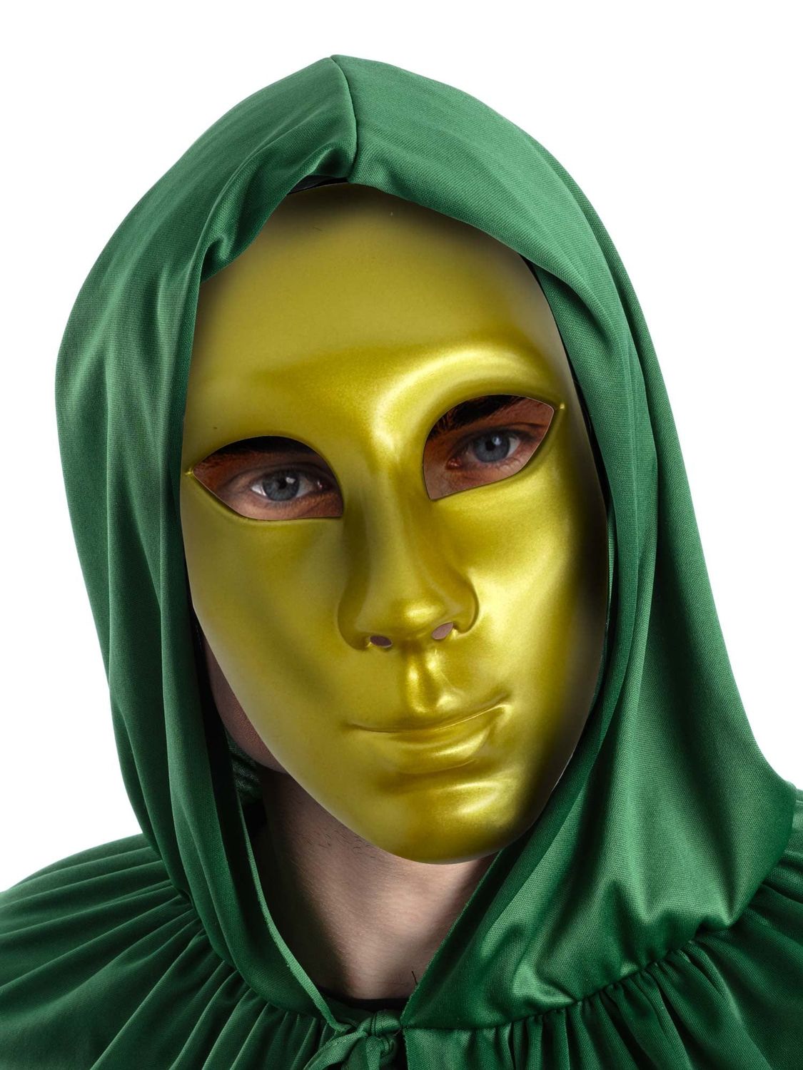 Gold Robot Mime Masquerade Mask