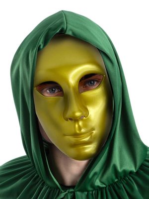 Gold Robot Mime Masquerade Mask