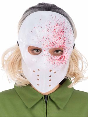 Hockey Mask  with Blood Splatter print