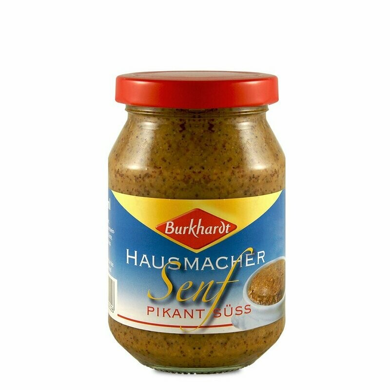 250ml Burkhardt Hausmacher Senf süß 250ml Burkhardt Hausmacher Senf süß