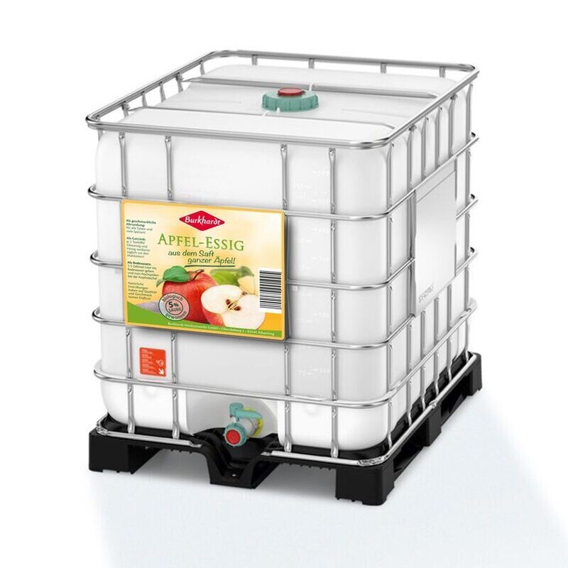 1000 kg Burkhardt Apfelessig klar 5% Säure 1000 kg Burkhardt Apfelessig klar 5% Säure