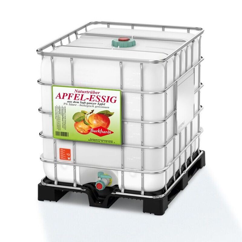 1000 kg Burkhardt Apfelessig naturtrüb 5% Säure 1000 kg Burkhardt Apfelessig naturtrüb 5% Säure