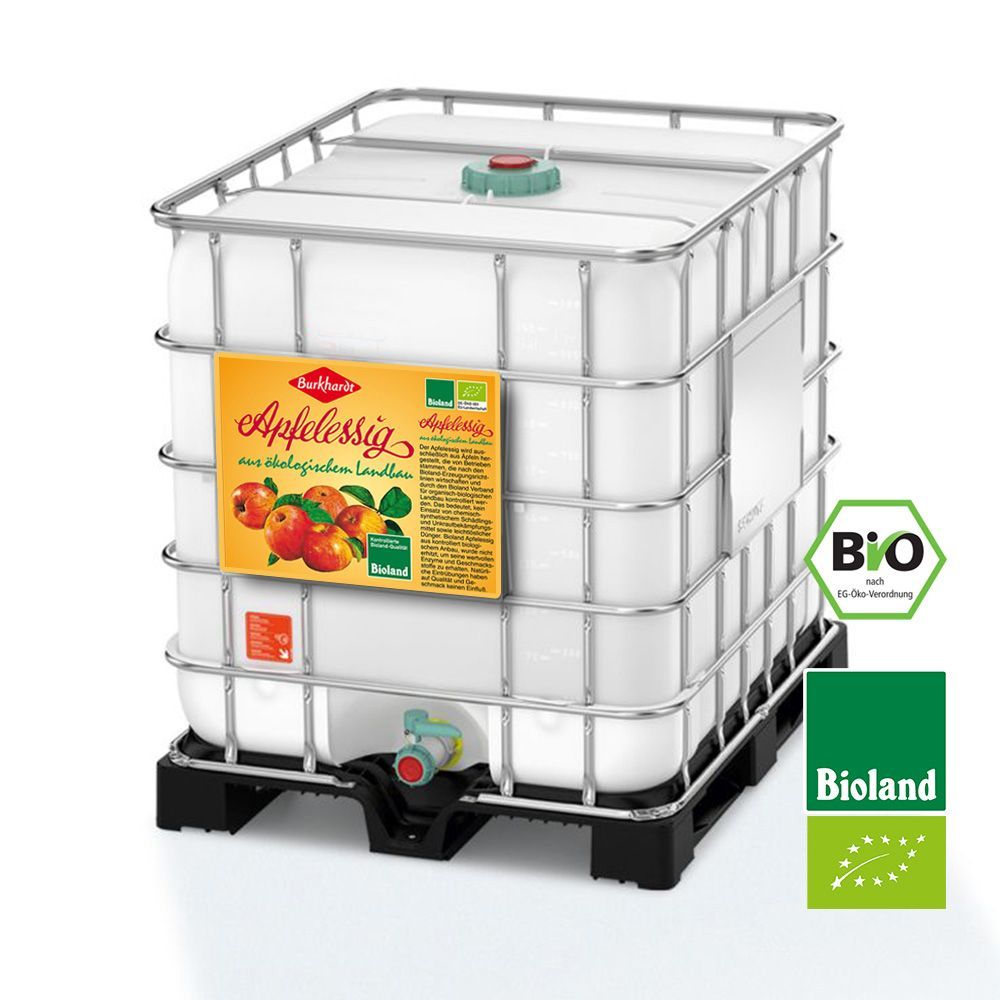 1000 kg Burkhardt Bioland Bio-Apfelessig klar 5% Säure