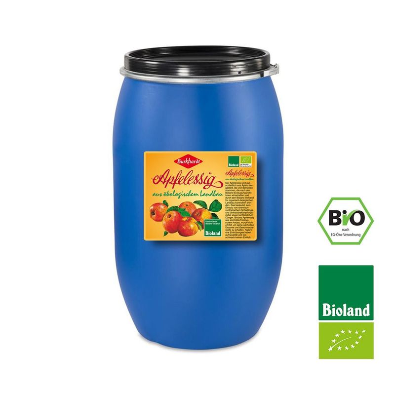 220 kg Burkhardt Bioland Bio-Apfelessig klar 5% Säure 220 kg Burkhardt Bioland Bio-Apfelessig klar 5% Säure