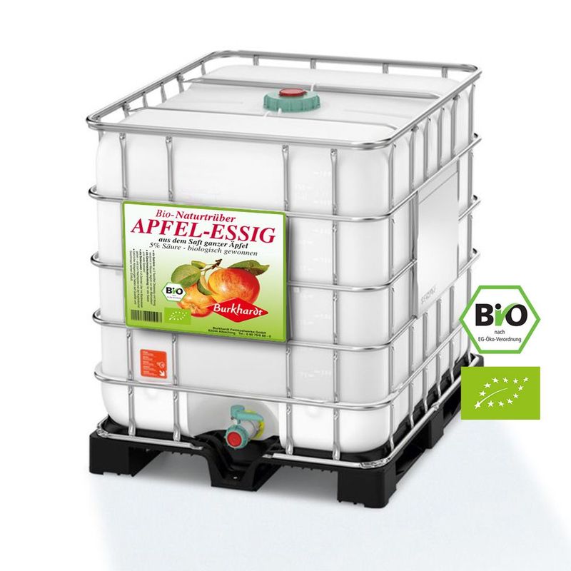 1000 kg Burkhardt Bio-Apfelessig naturtrüb 5% Säure 1000 kg Burkhardt Bio-Apfelessig naturtrüb 5% Säure