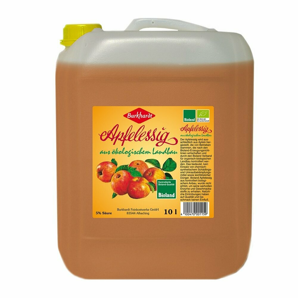 10 Ltr. Burkhardt Bioland Apfelessig klar 5% Säure