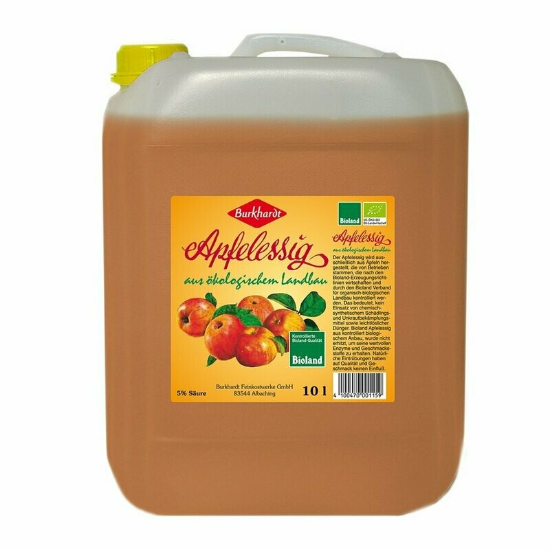 10 Ltr. Burkhardt Bioland Apfelessig klar 5% Säure