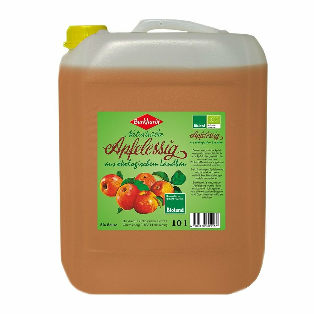 10 Ltr. Burkhardt Bioland Apfelessig naturtrüb 5% Säure 10 Ltr. Burkhardt Bioland Apfelessig naturtrüb 5% Säure