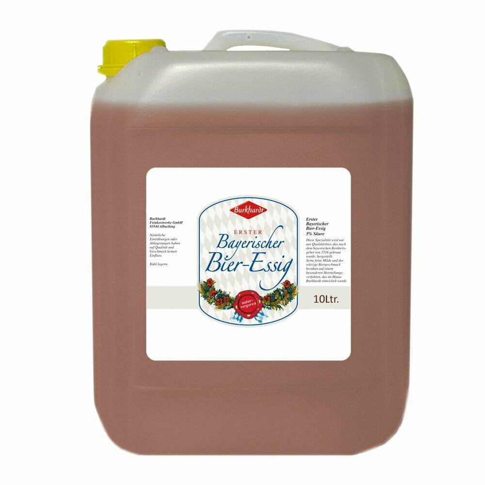 10 Ltr. Burkhardt Bier-Essig 5% Säure 10 Ltr. Burkhardt Bier-Essig 5% Säure