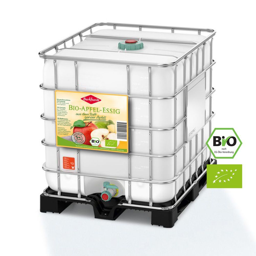 1000 kg Burkhardt Bio-Apfelessig klar 5% Säure