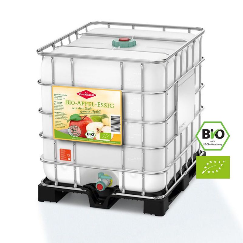 1000 kg Burkhardt Bio-Apfelessig klar 5% Säure