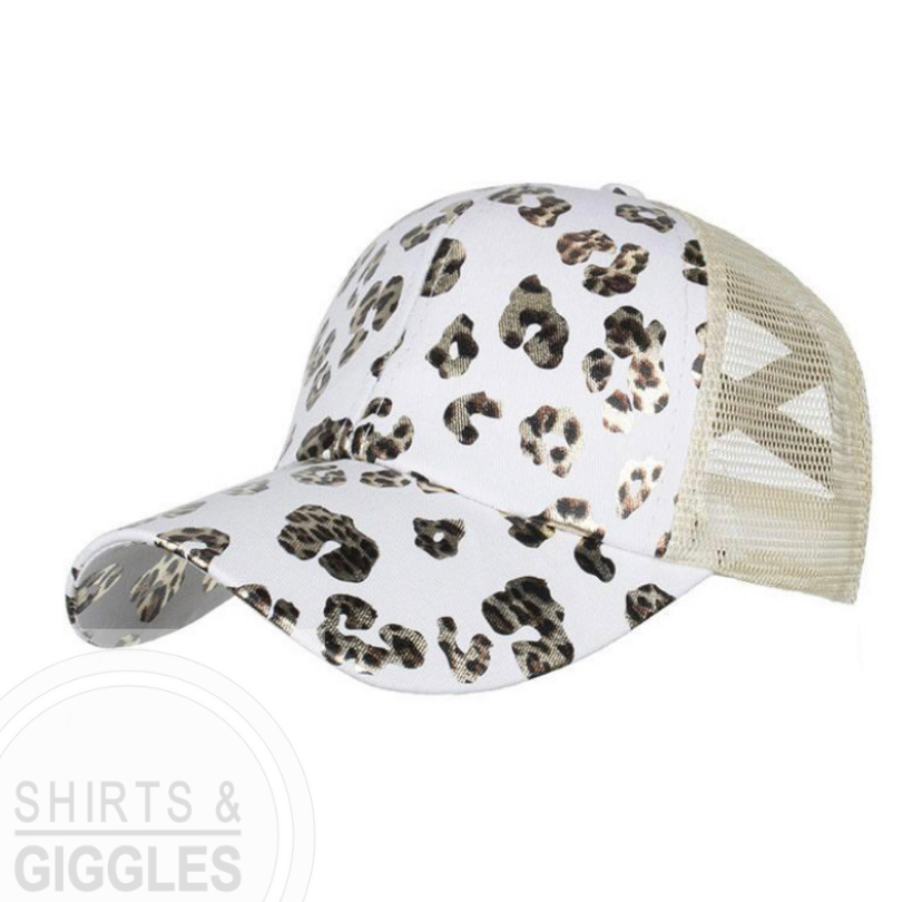 Leopard Shimmer Ball Cap
