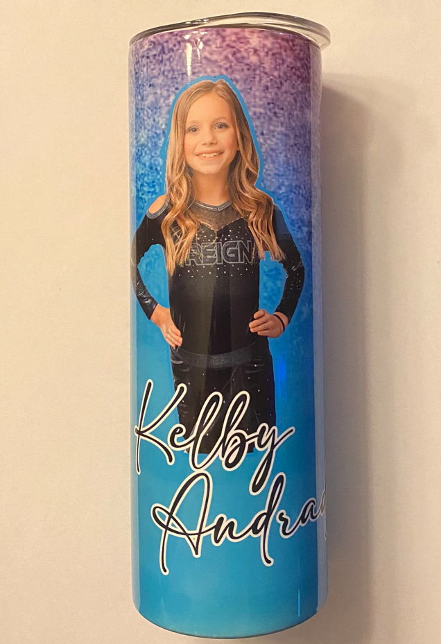 Custom Athlete Photo Tumbler w/ #(TYPE OF SPORT)mom