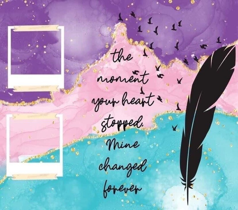 Your Wings Were Ready (In Memory Photo Cup) Purple/Pink/Teal