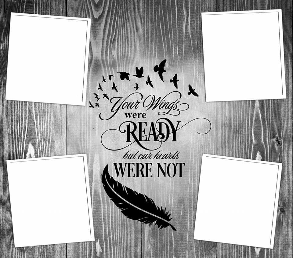 Your Wings Were Ready (In Memory Photo Cup) Black Wood
