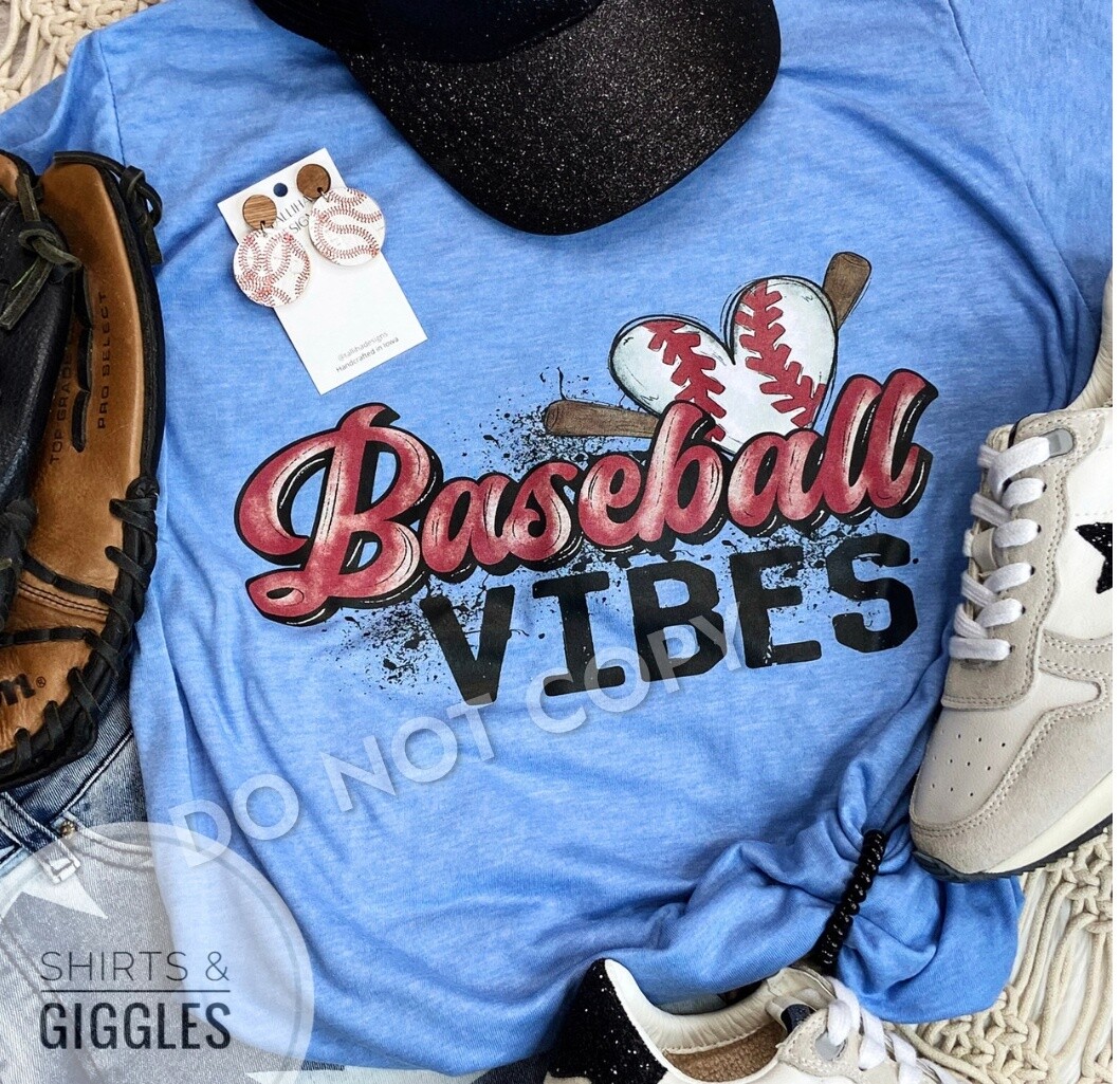 Baseball Vibes Heart