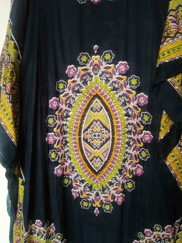 Medallion hand screen printed tunic