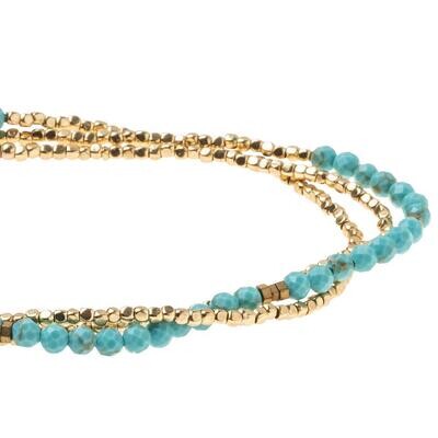 Delicate Stone Wrap - Turquoise/Gold