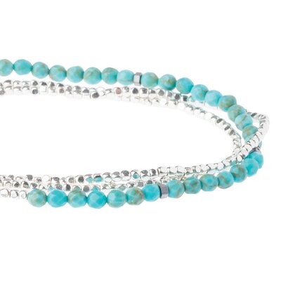 Delicate Stone Wrap - Turquoise/Silver