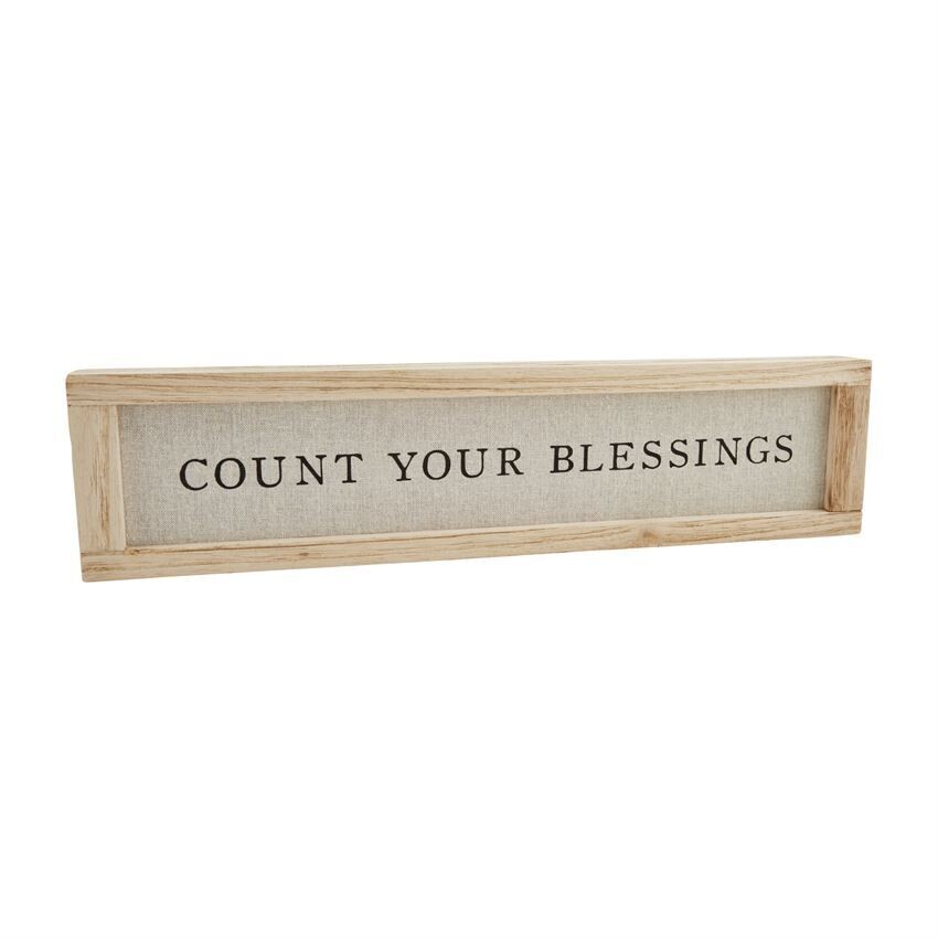 Count Blessings Distressed Plaque