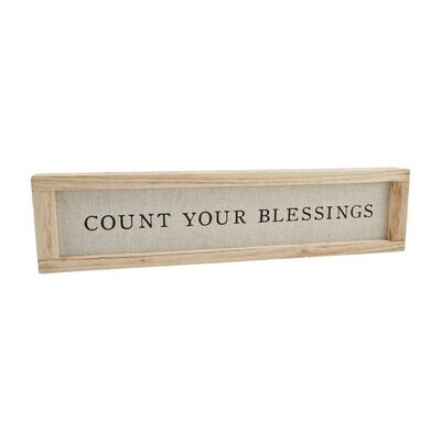 Count Blessings Distressed Plaque
