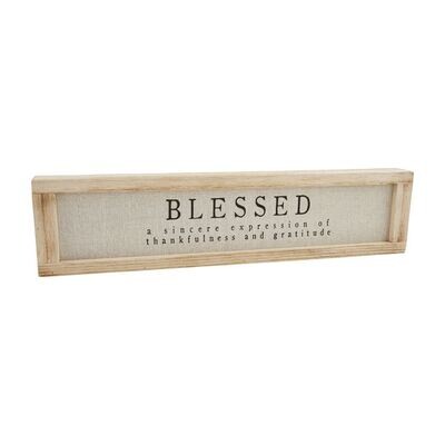 Blessed Distressed Pine Plaque
