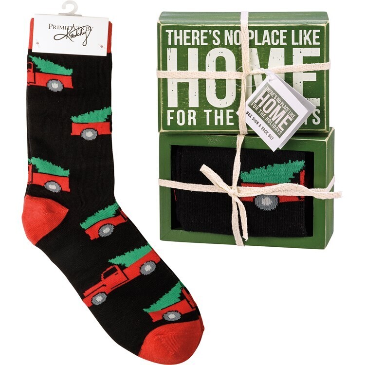 Christmas Sign & Sock Set