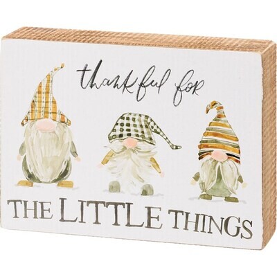 Thankful little thing box sign