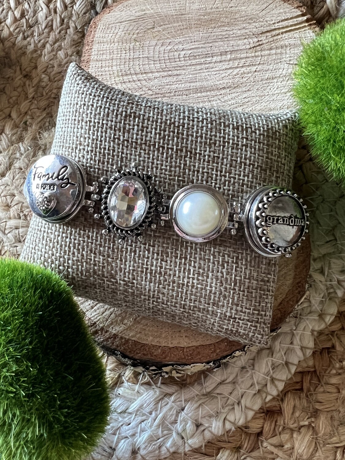 Sun, Moon & Star Bracelet w/ Family and Grandma Snaps