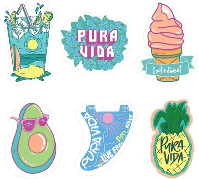 Pura Vida Cool & Sweet Sticker Pack