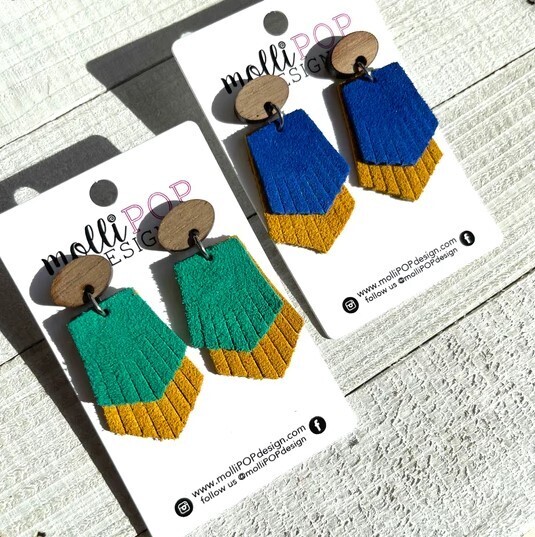 Double Layer Suede Fringe Earring