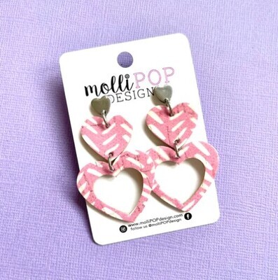 Pink Heart Cut-Out Sweetheart Earring