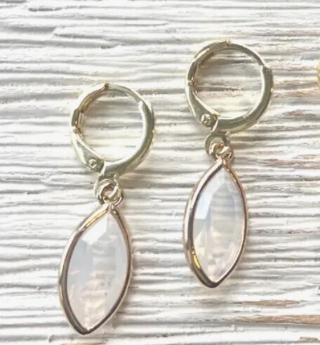 Opal Crystal Earring Gold