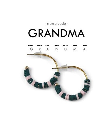 Morse Code Earrings- Grandma