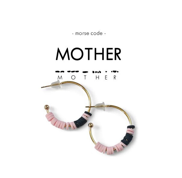 Morse Code Earrings- Mother