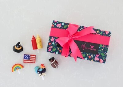 Nora Fleming 6 Piece Floral Keepsake Box
