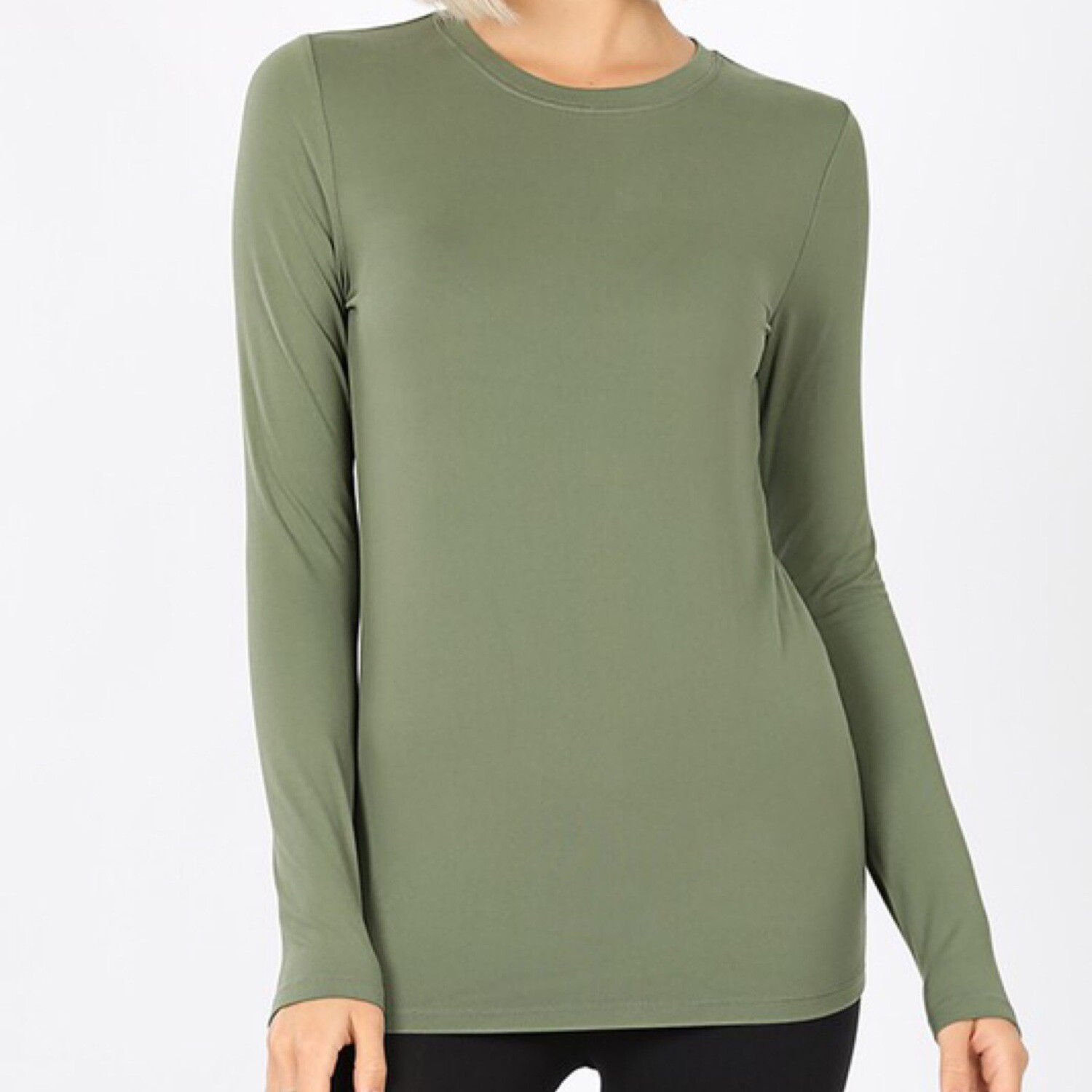 OLIVE LONG SLEEVE SHIRT