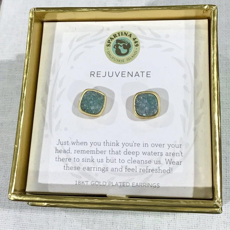 Stud Earrings Rejuvenate Sea Foam