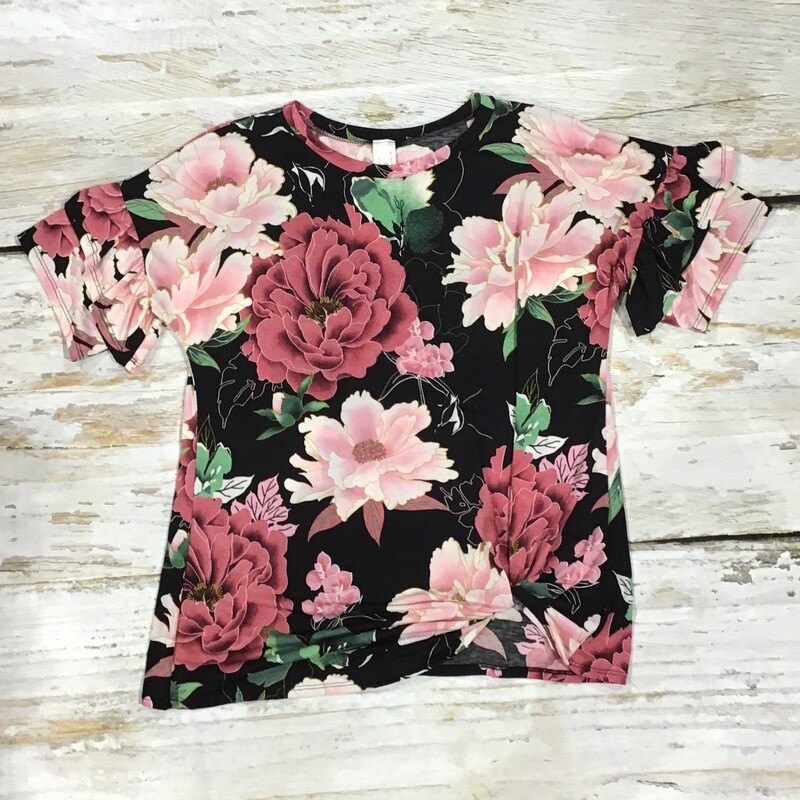 BLACK FLORAL TOP