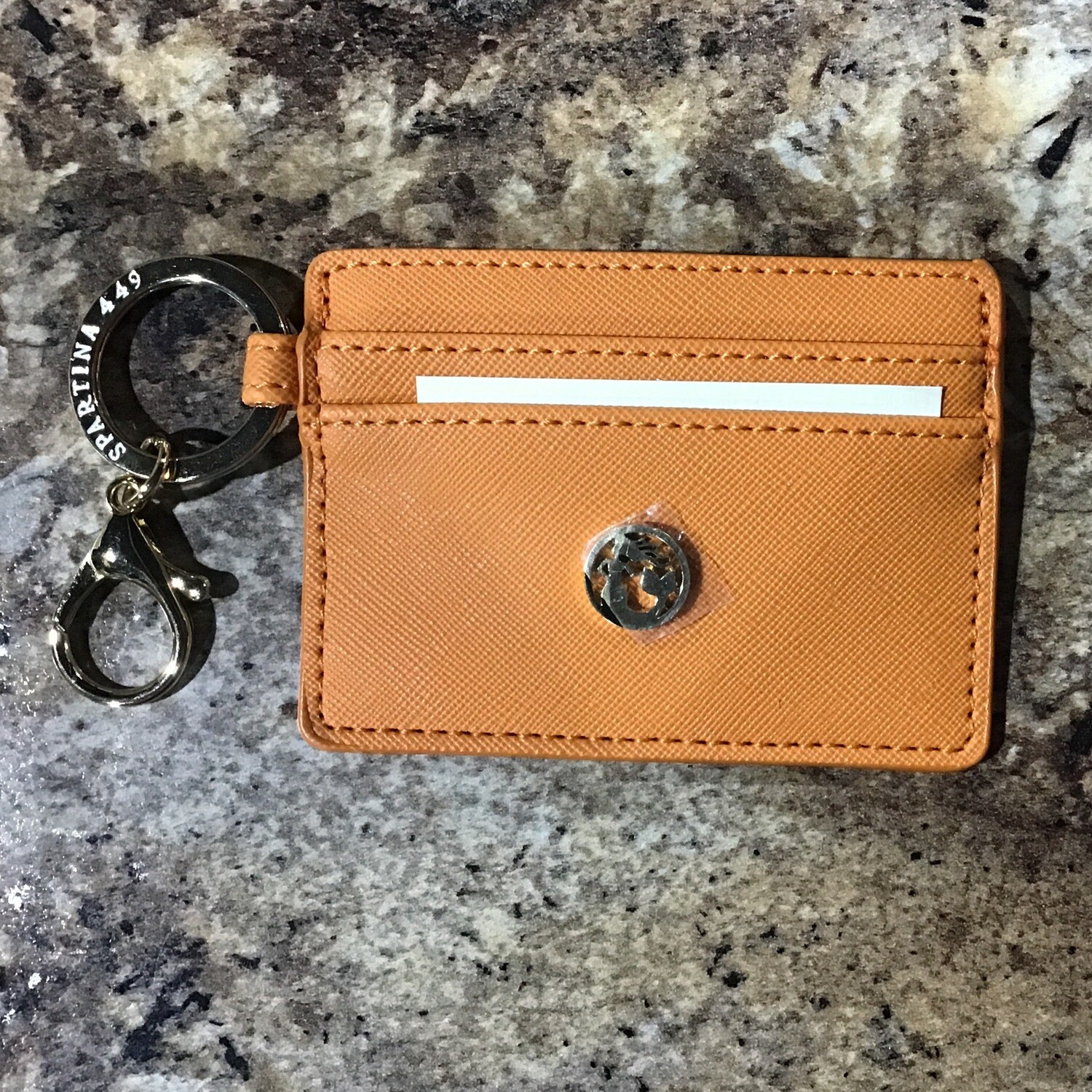 Orange Key Chain Card Holder