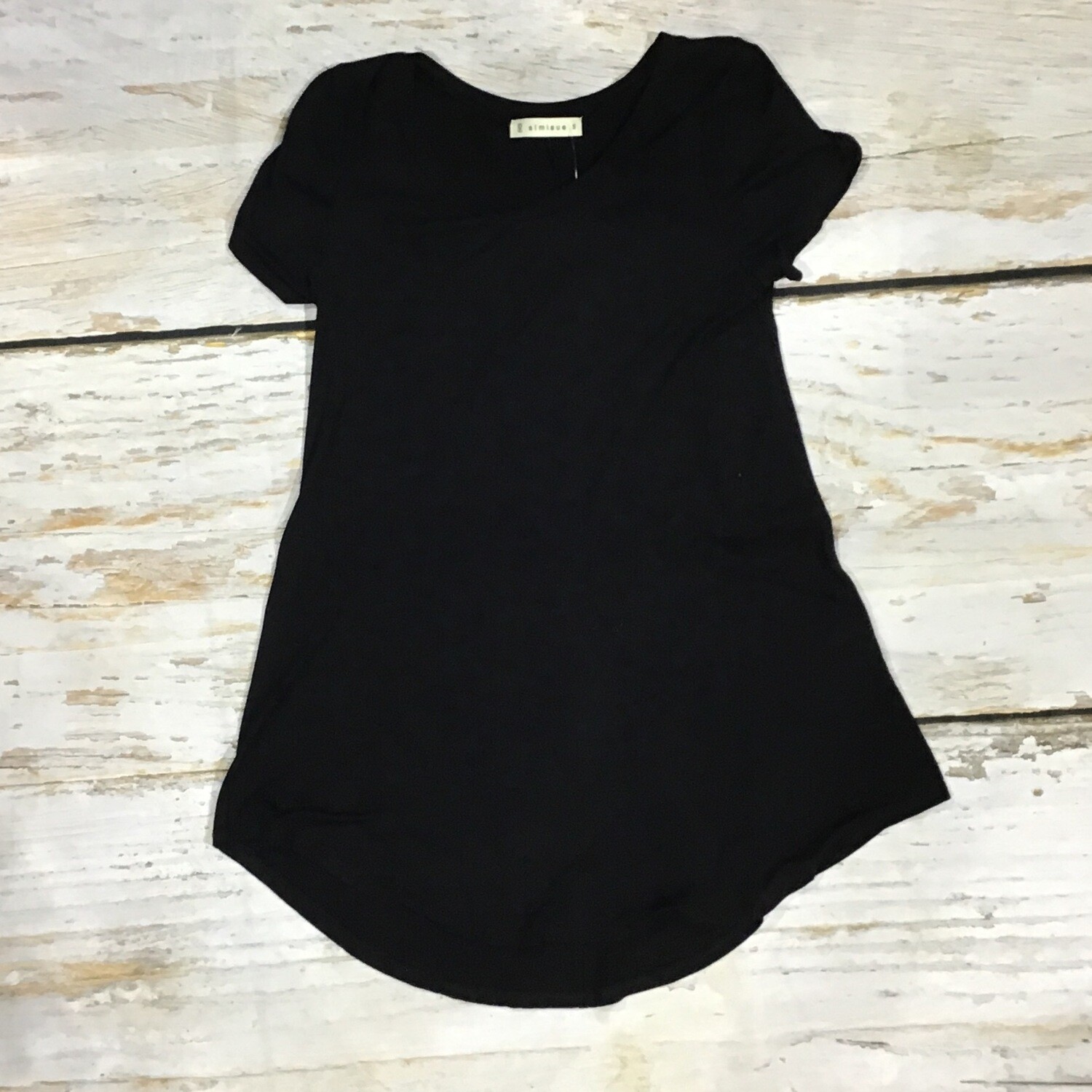 BLACK SHORT SLEEVE TOP