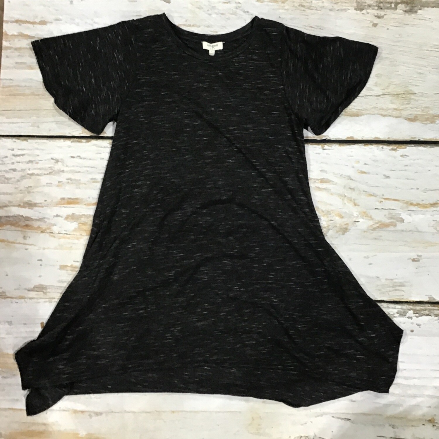 GREY SHARKBITE DRESS