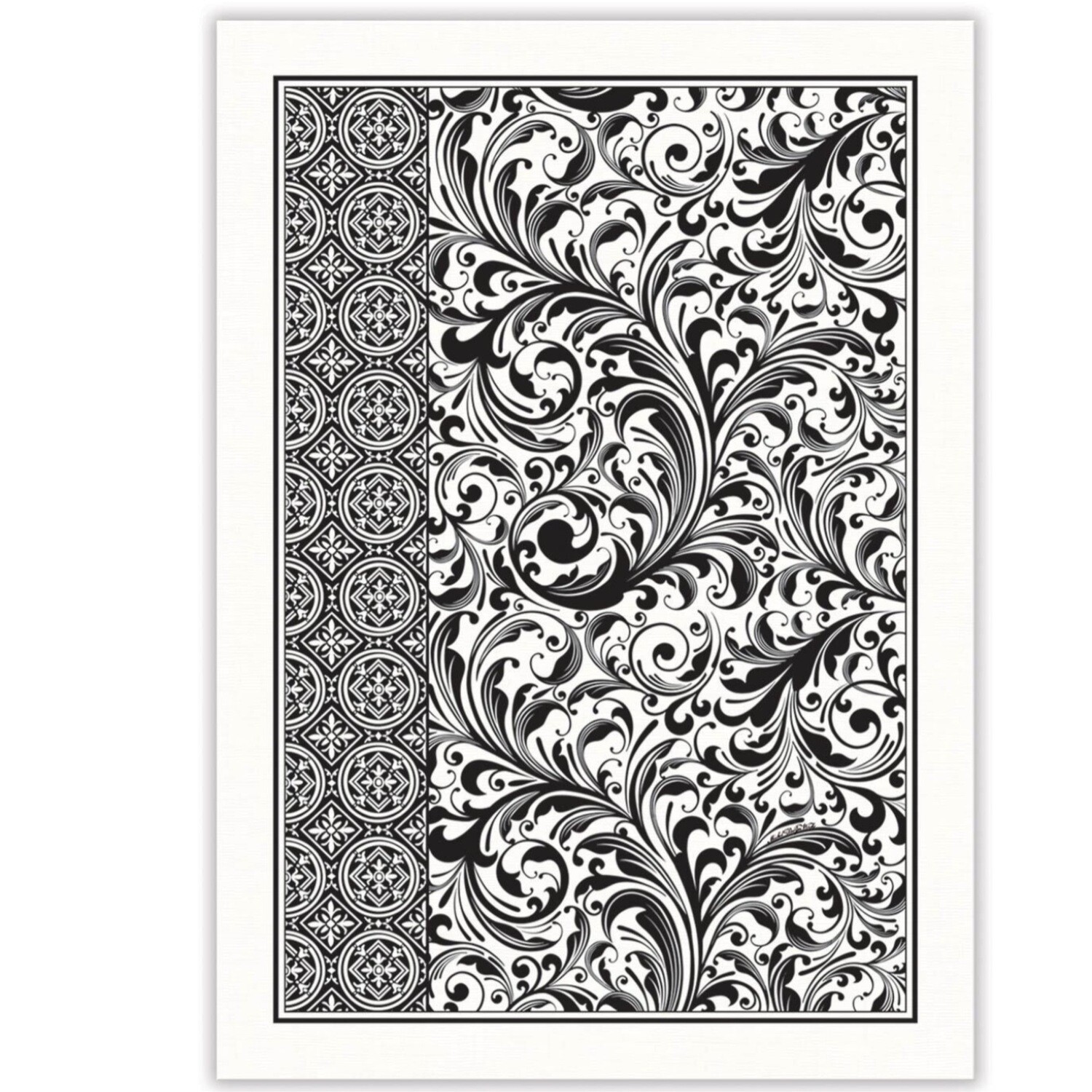 Black Florentine Kitchen Towels