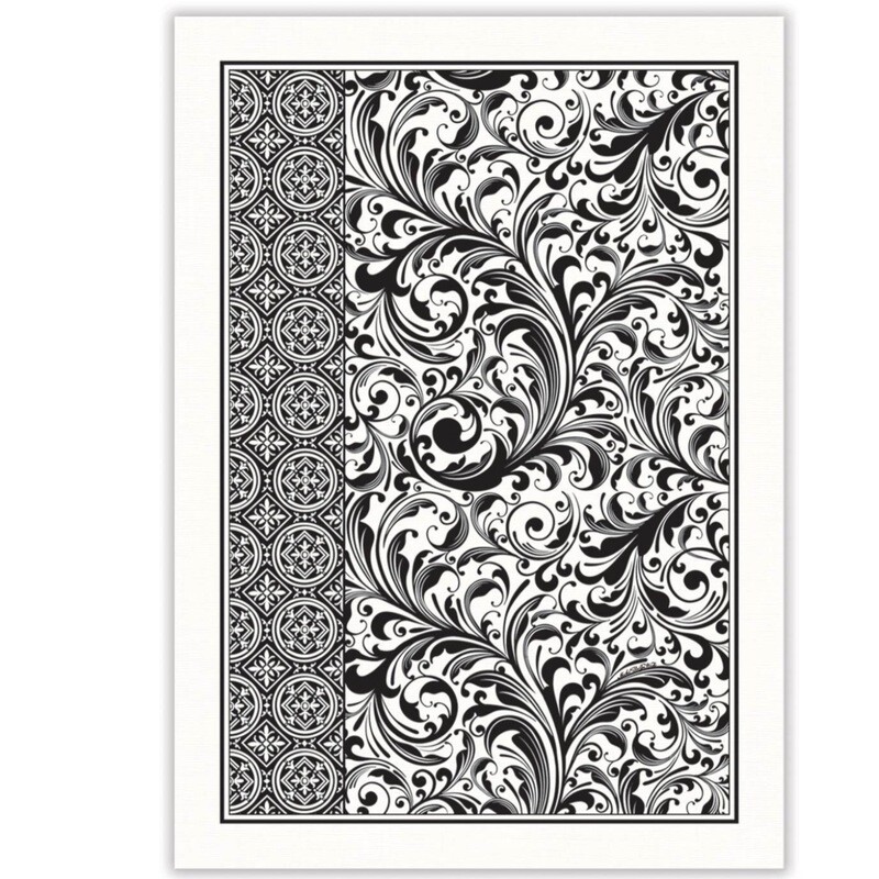 Black Florentine Kitchen Towels